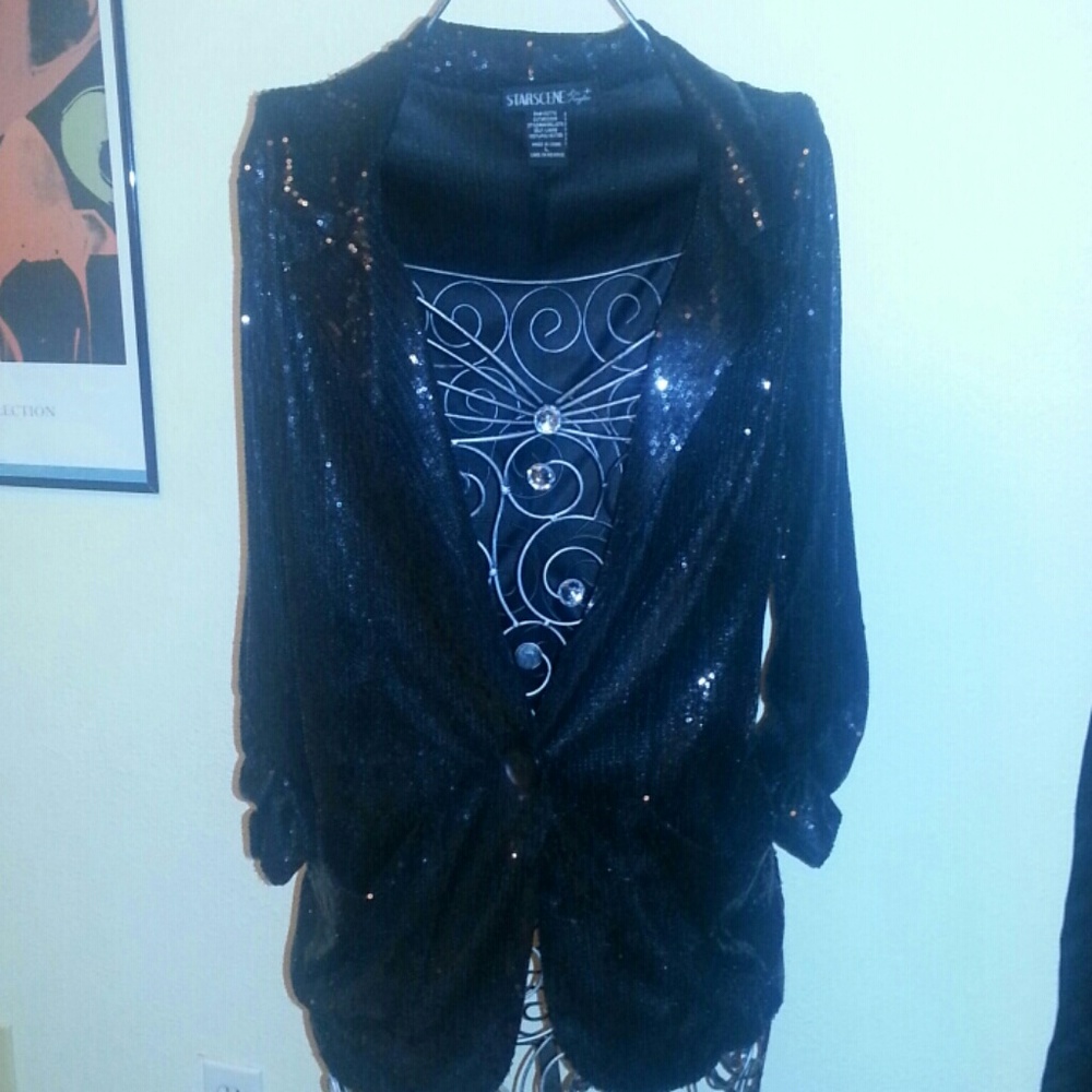 Black sequin blazer